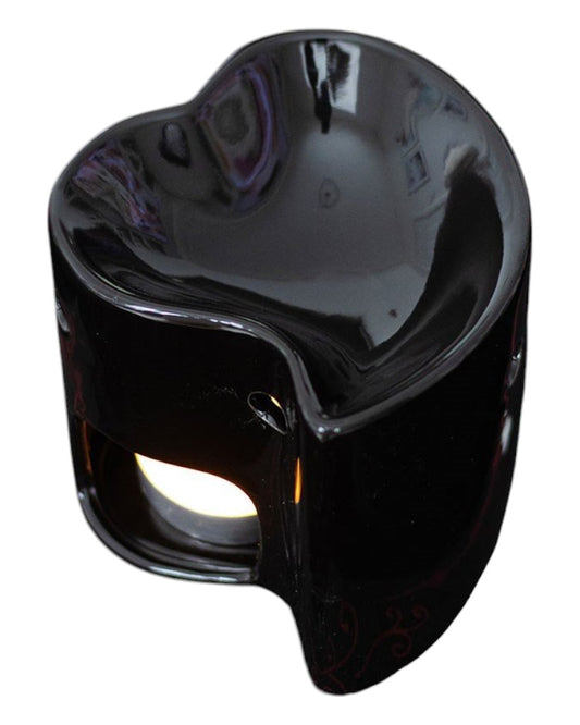 Black Heart Ceramic Oil Burner