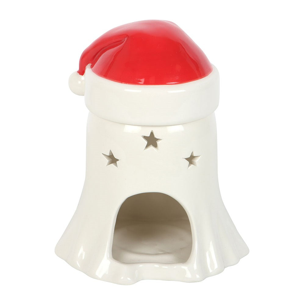 Ghost with Santa Hat Oil Burner and Wax Warmer