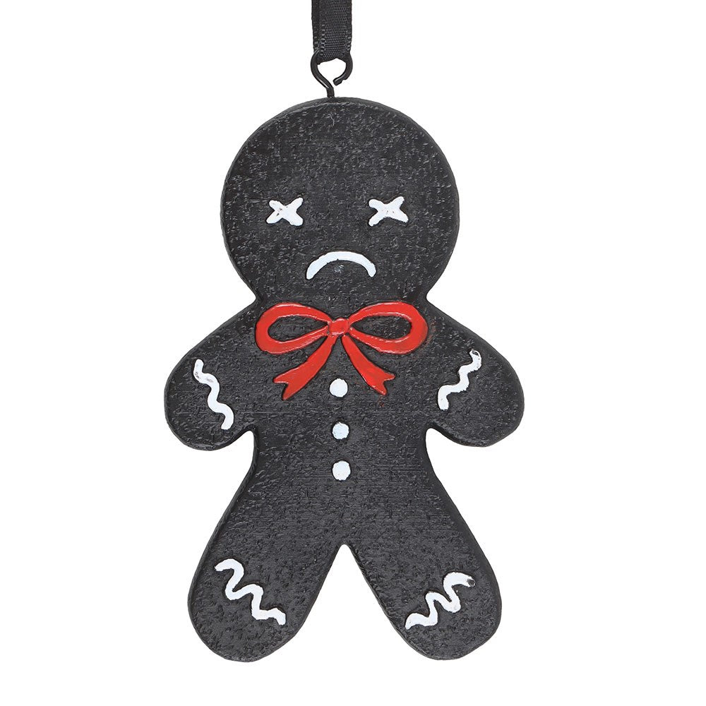 Black Gingerdead Man Hanging Ornament