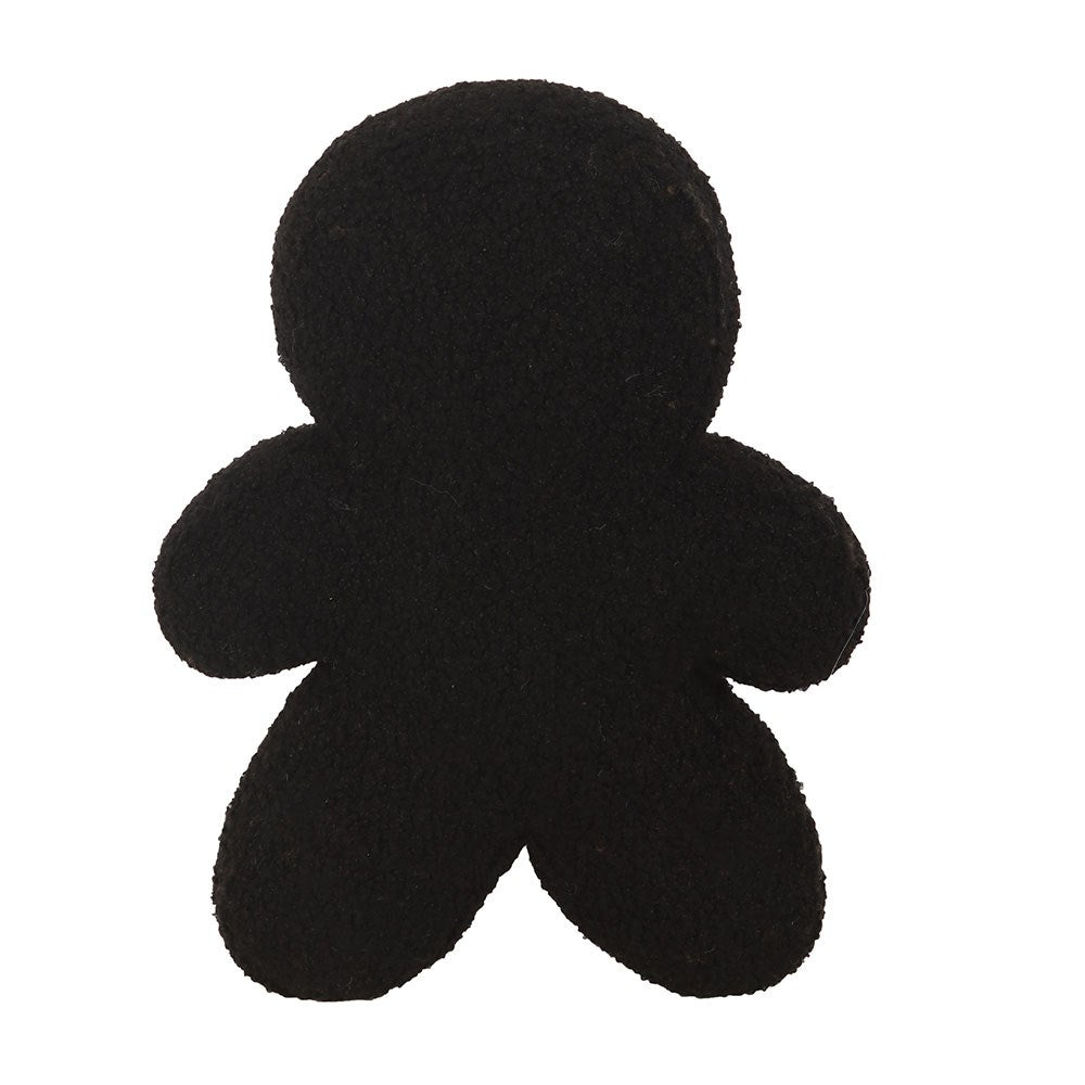 Black Gingerdead Man Boucle Cushion