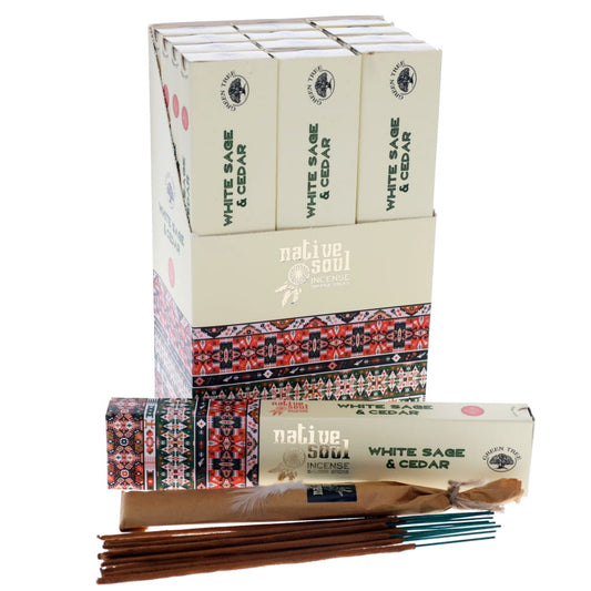 Native Soul - White Sage and Cedar Incense 15gms