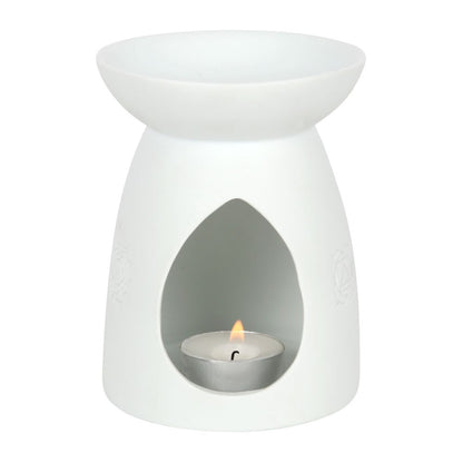 White Ceramic Seven Chakra Oil Burner