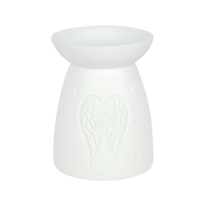 White Ceramic Angel Wings Oil Burner