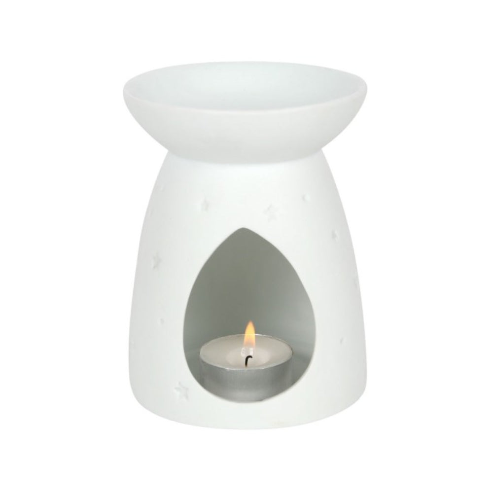 White Ceramic Angel Wings Oil Burner