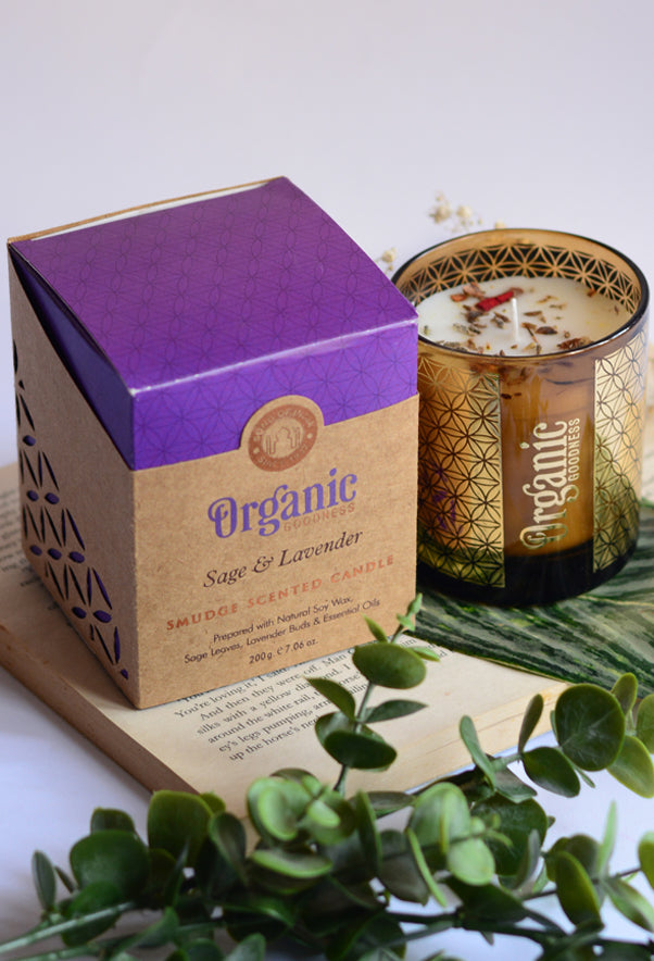 Organic Goodness Sage & Lavender Candle 200gms