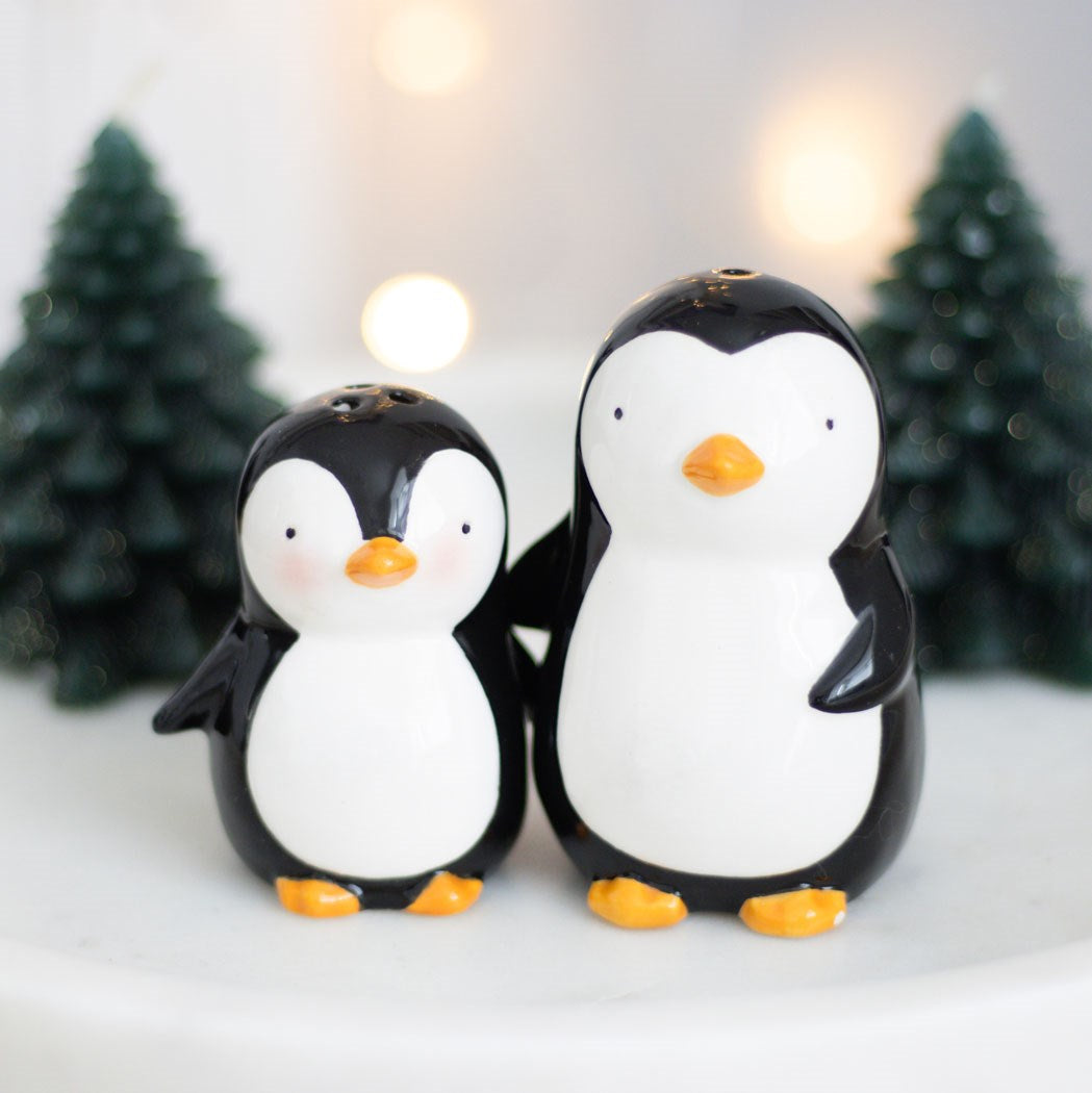 Hugging Penguins Ceramic Salt And Pepper Shakers