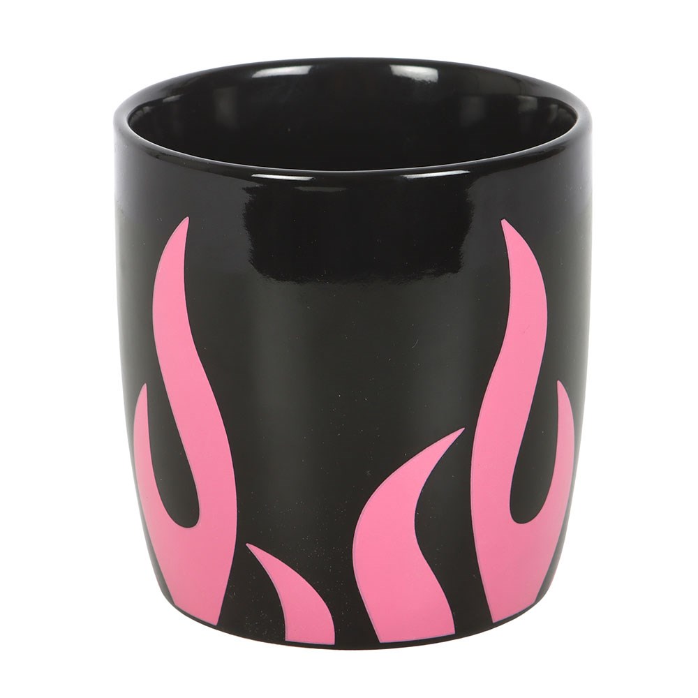 Pink Flame Ceramic Mug