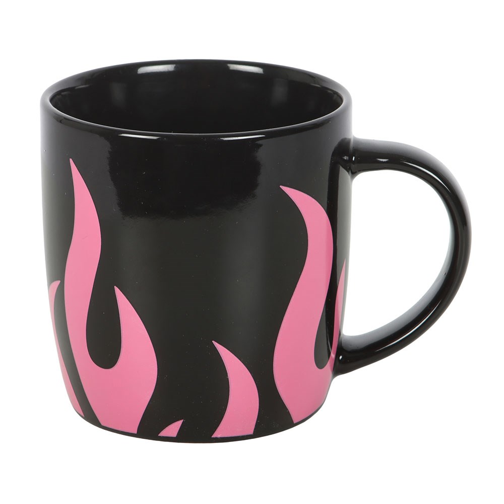 Pink Flame Ceramic Mug