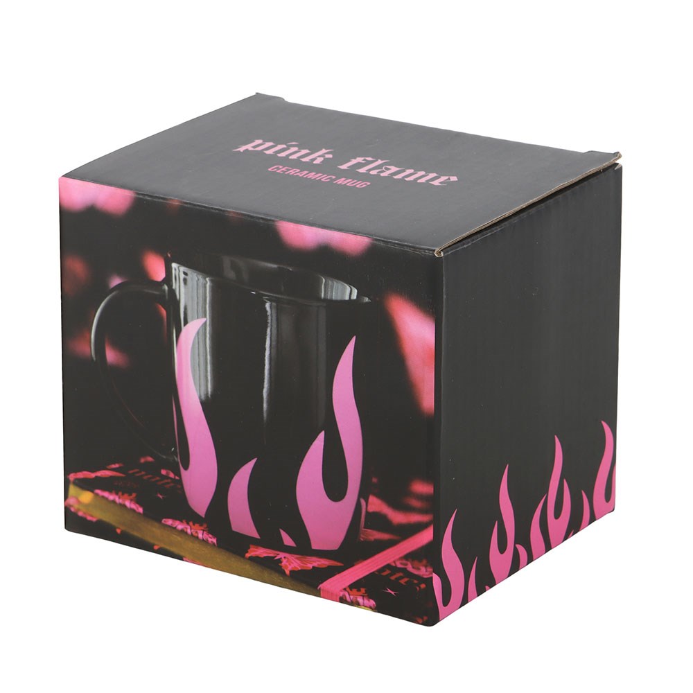 Pink Flame Ceramic Mug