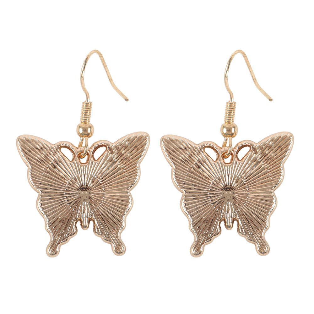 Flaming Butterfly Stainless Steel and Enamel Earrings