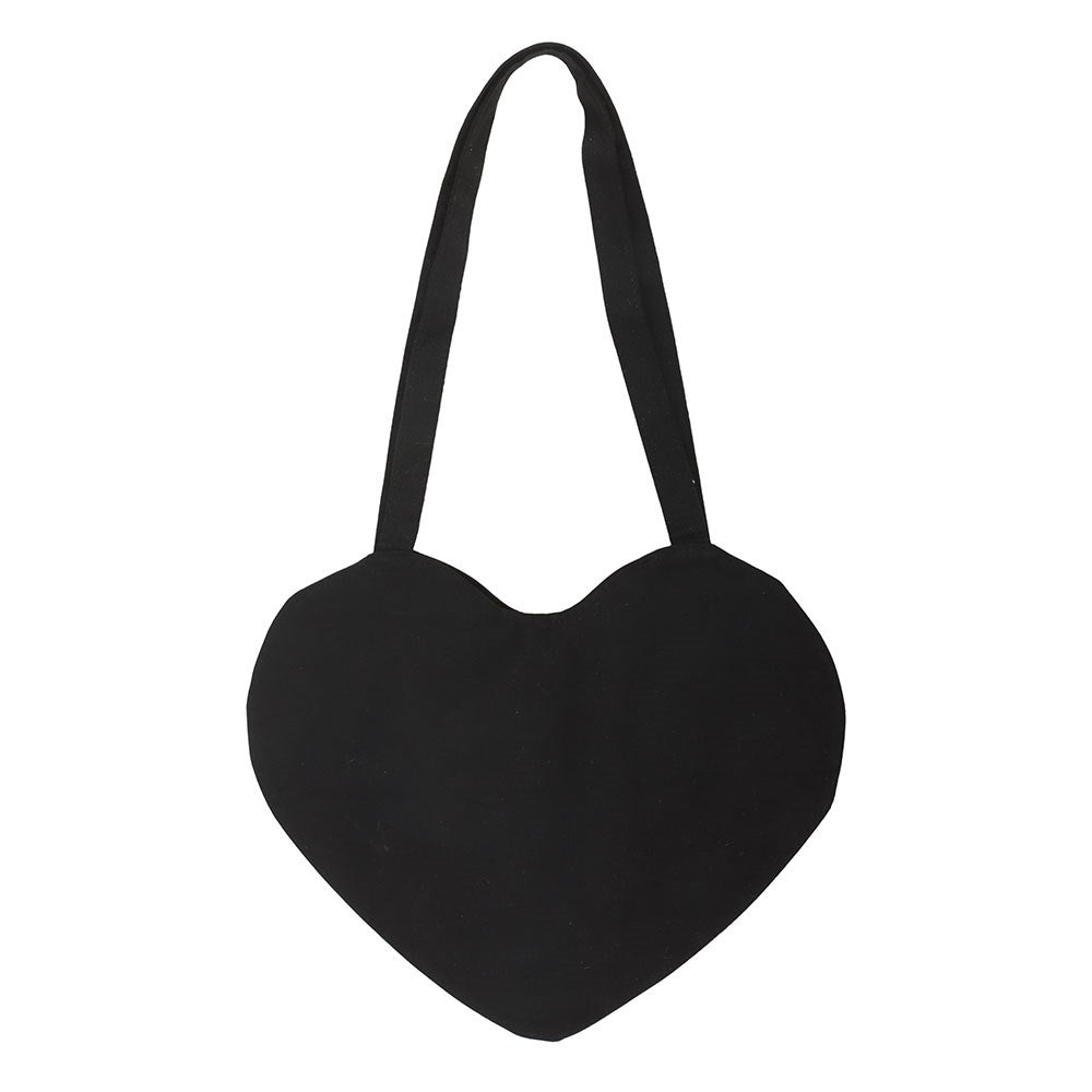 Burning Heart Polyester Satin Tote Bag