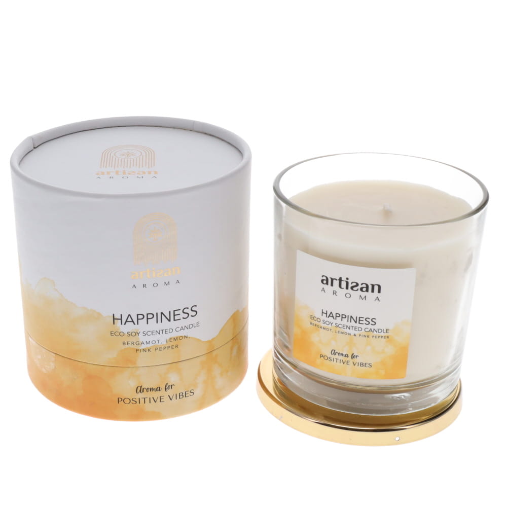 Artisan Aroma Happiness Eco Soy Scented Candle