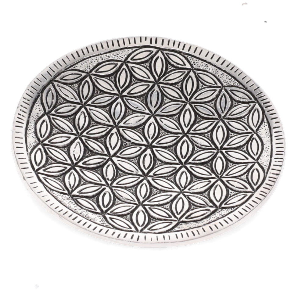 ALUMINIUM INCENSE BURNER - Flower of Life