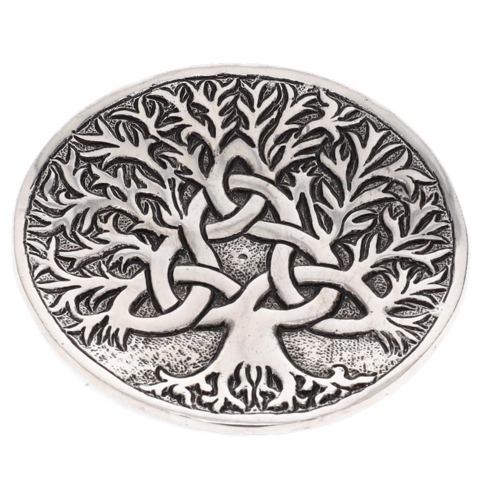 ALUMINIUM INCENSE BURNER - Tree with Triquetra