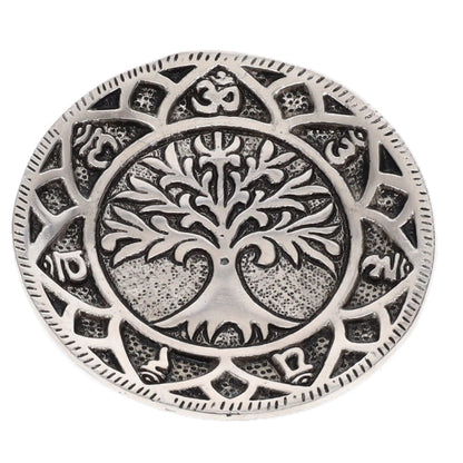 ALUMINIUM INCENSE BURNER - Tree with 7 Chakra