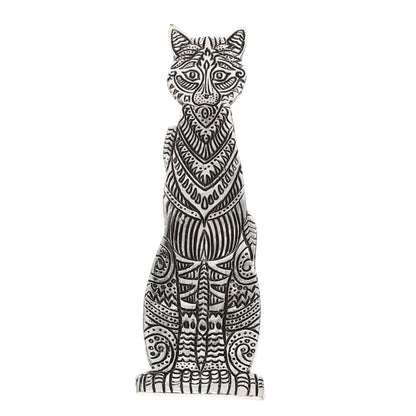 ALUMINIUM INCENSE BURNER - Cat 22cm x 5cm