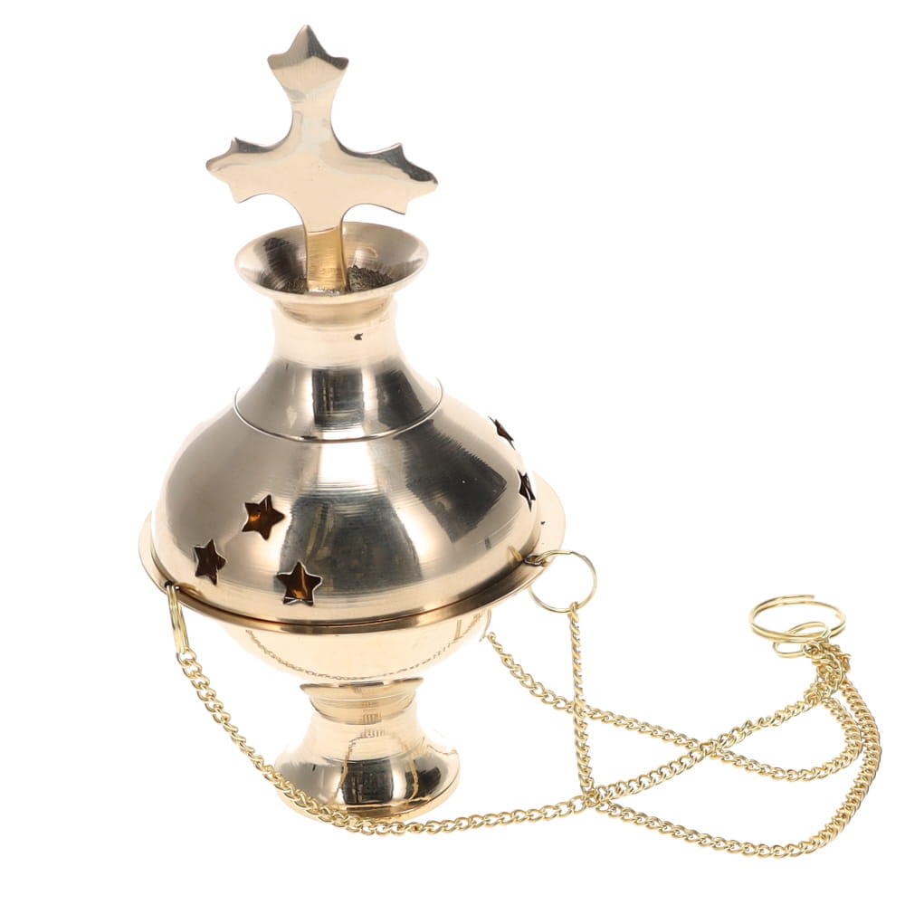 Brass Incense Burner - Cross 6.5cm x 11cm