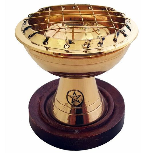 Brass Incense Burner - Pentacle Brass 7cmx7cm