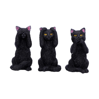 Three Wise Felines 8.5cm