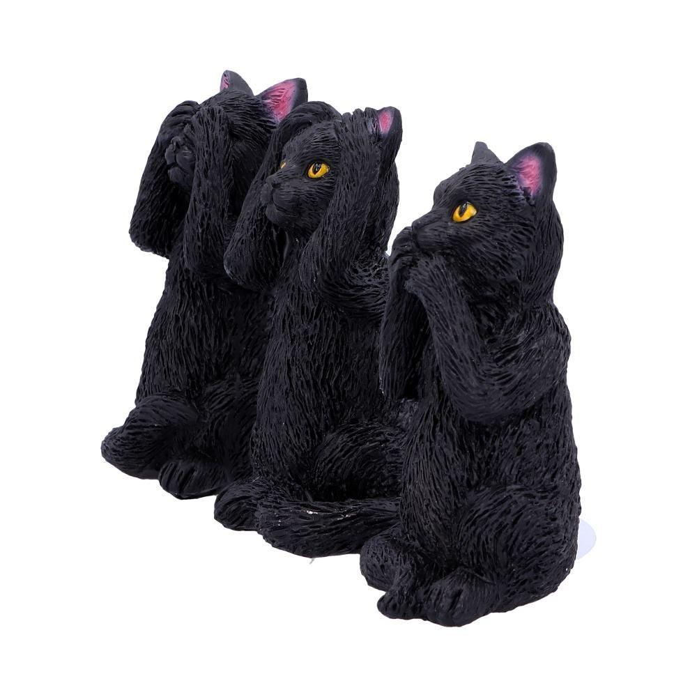 Three Wise Felines 8.5cm