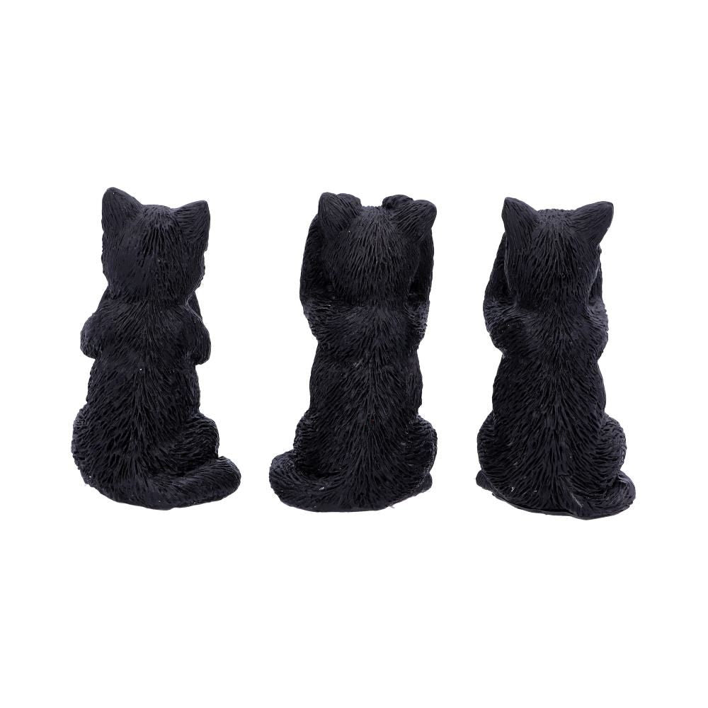 Three Wise Felines 8.5cm