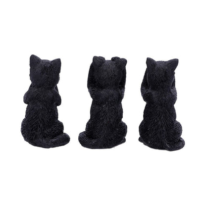 Three Wise Felines 8.5cm