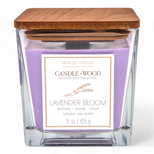 Lavender Bloom CandleWood Candle 425gms