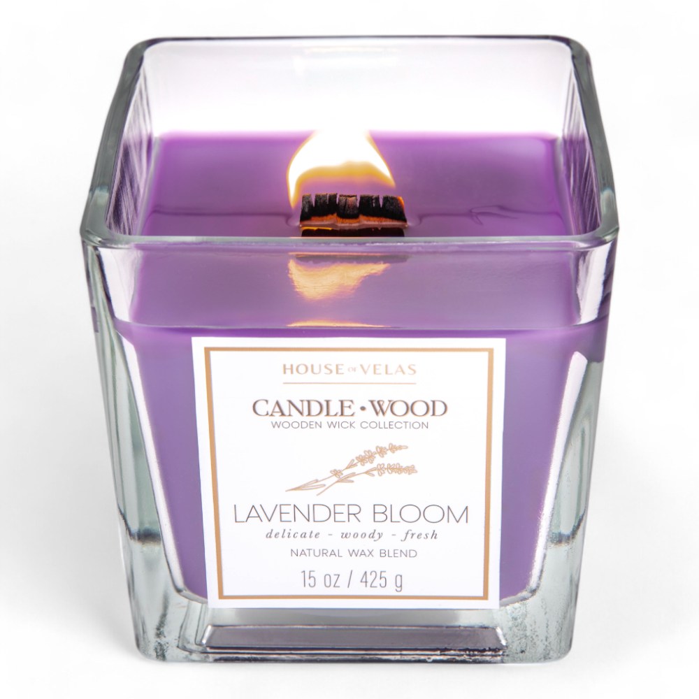 Lavender Bloom CandleWood Candle 425gms