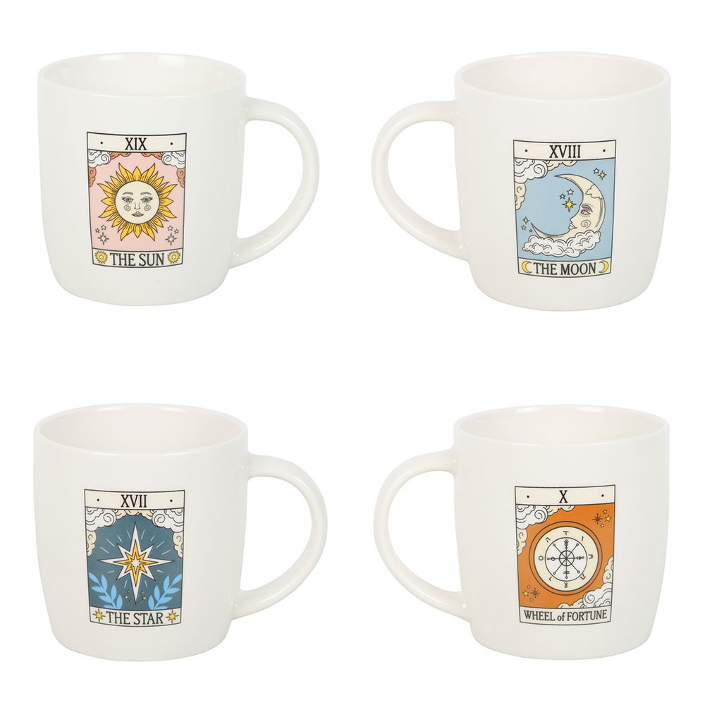 Set of 4 Vintage Tarot Mugs
