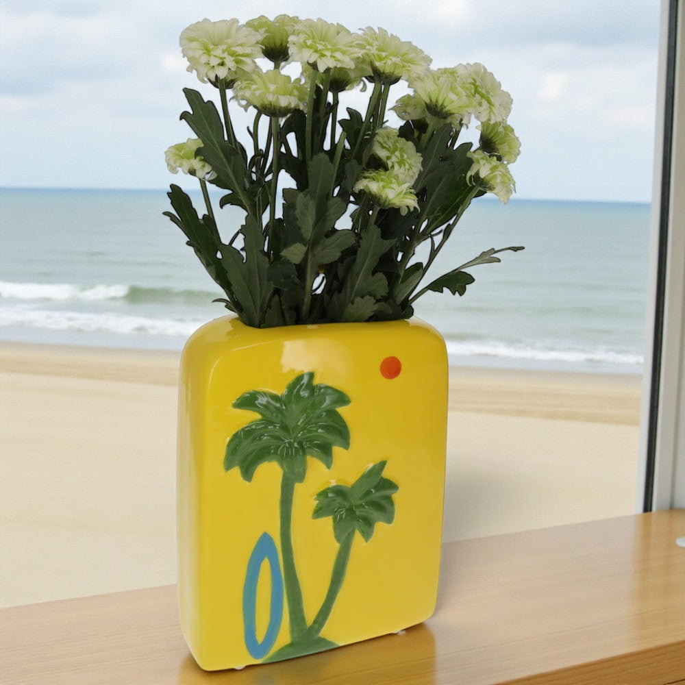 Yellow Suitcase Flower Vase