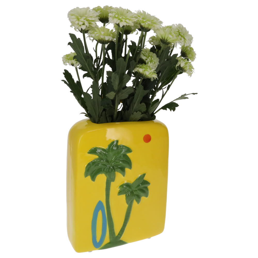 Yellow Suitcase Flower Vase