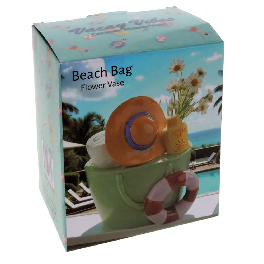 Beach Bag Flower Vase