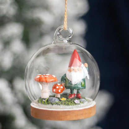 Gnome Sweet Gnome Glass Dome Decoration