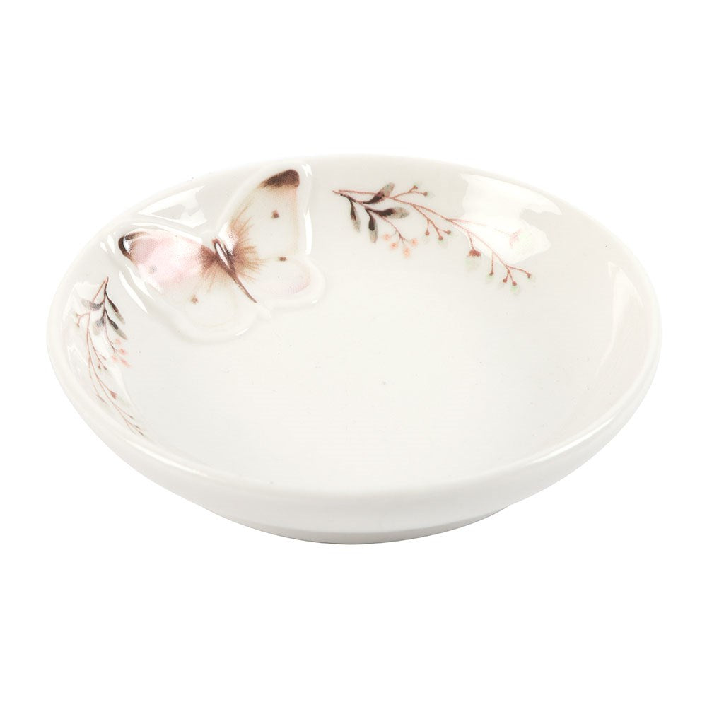 White Butterfly Trinket Dish