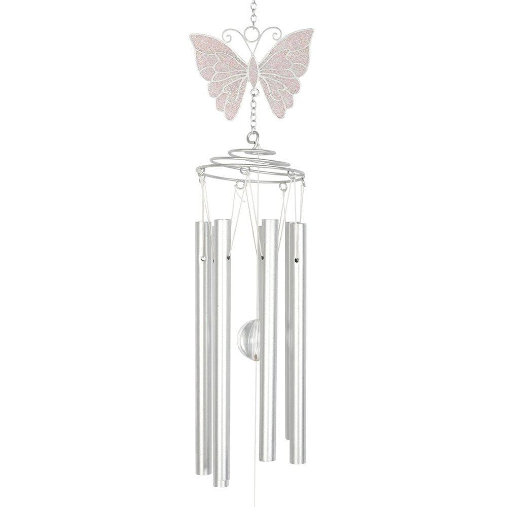 White Butterfly Windchime