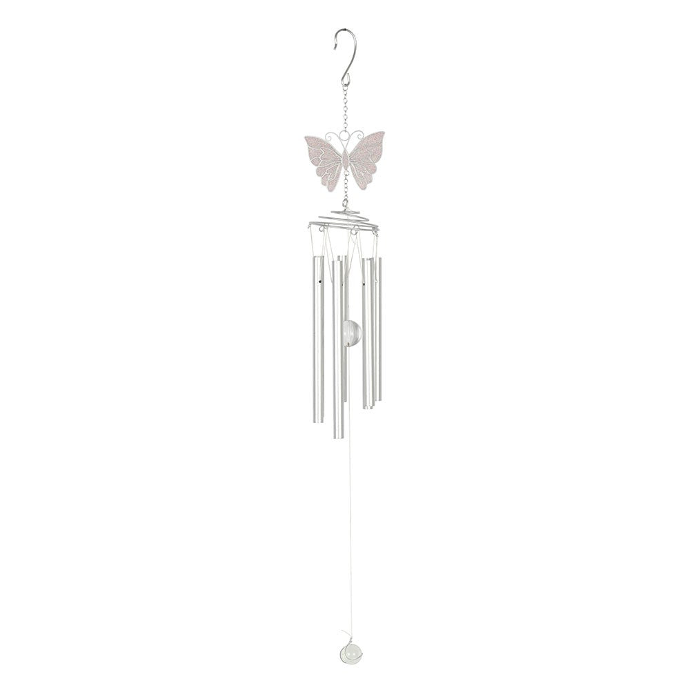 White Butterfly Windchime