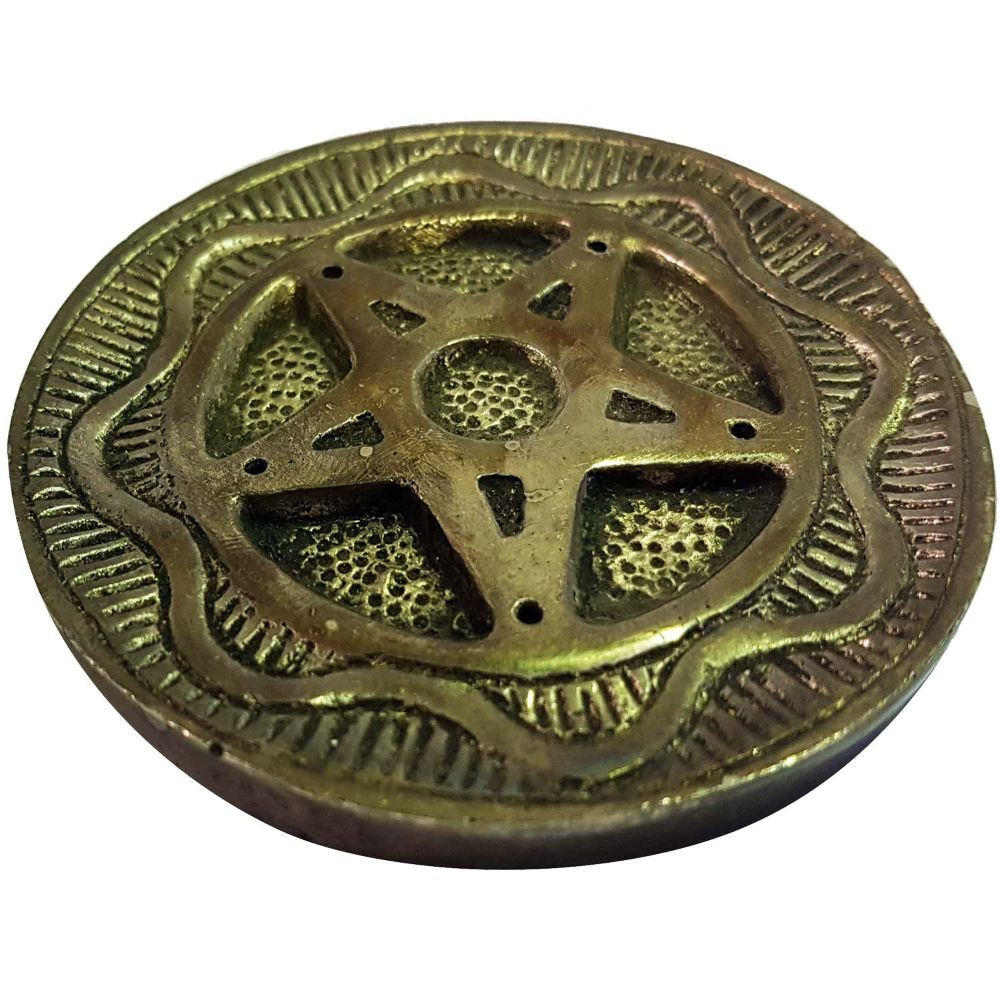 ALUMINIUM INCENSE BURNER - Pentacle 9cm