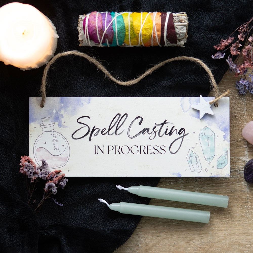 Spell Casting in Progress Hanging Sign