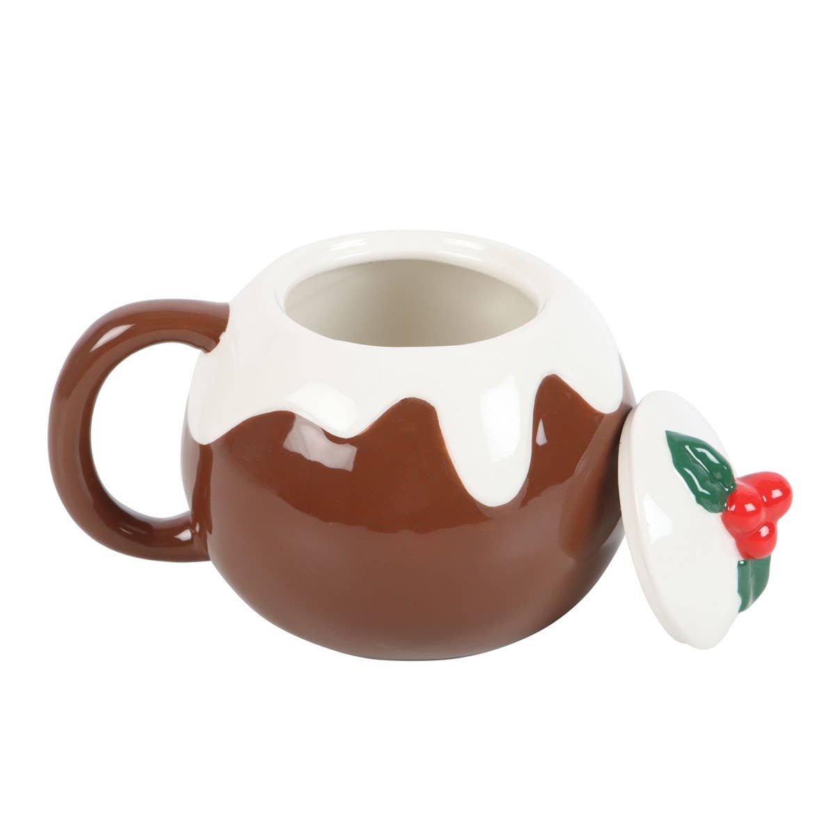 Christmas Pudding Shaped Ceramic Mug