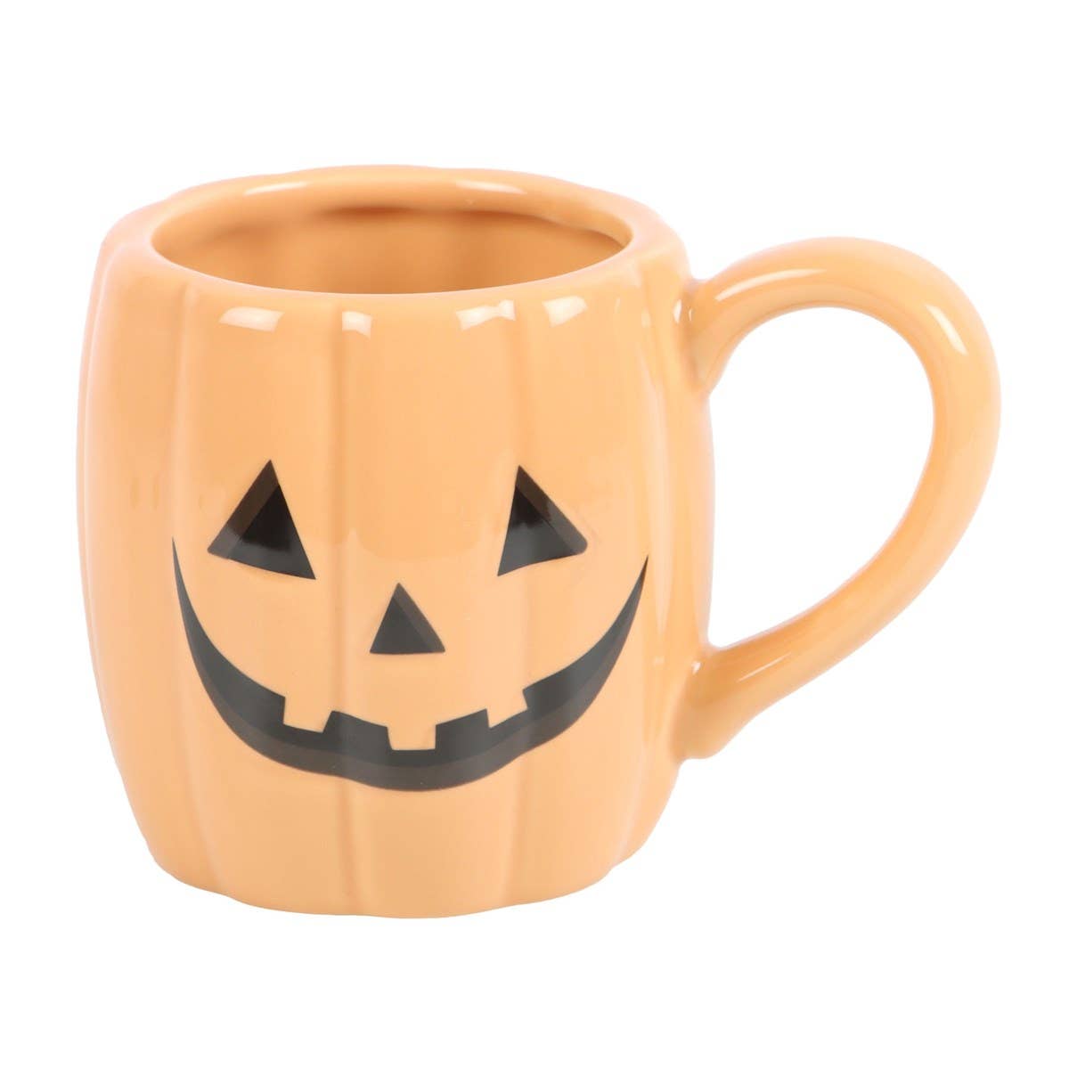 Spooky Jack-O'-Lantern Pumpkin Shaped Ceramic Halloween Mug