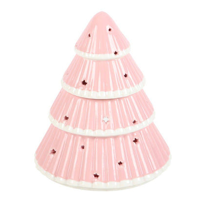 Pink Christmas Tree Ceramic Oil Burner