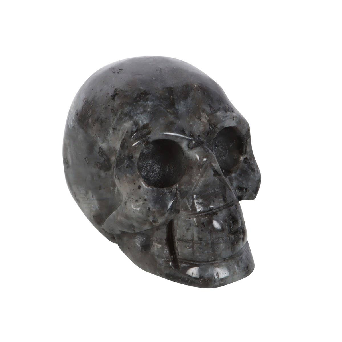 Black Labradorite Gemstone Crystal Skull