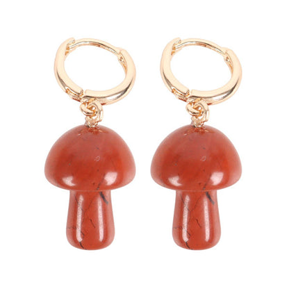 Red Jasper Mushroom Earrings