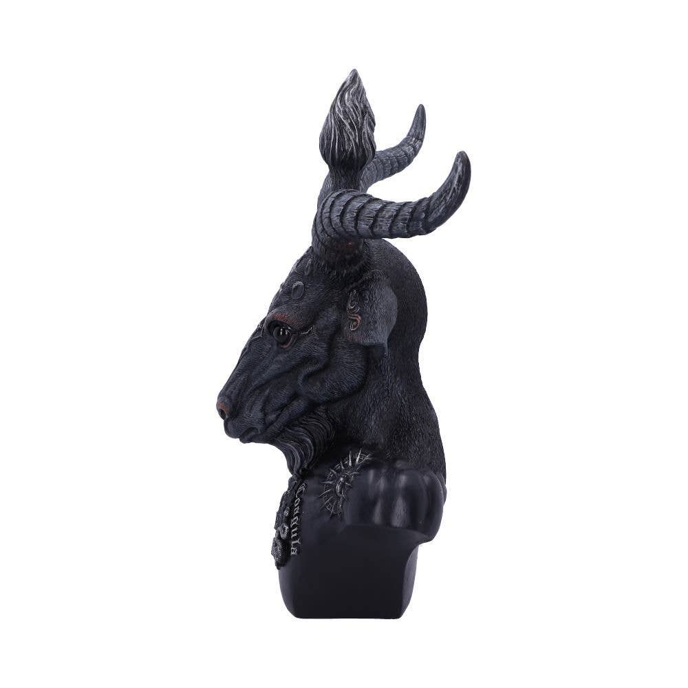 Celestial Black and Silver Baphomet Bust 33cm