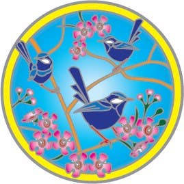 SUNSEAL - Blue Wrens 14cm