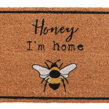 Natural Honey I'm Home Bee Doormat