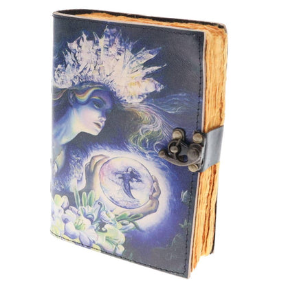 LEATHER JOURNAL - Crystal Ball Fairy Print