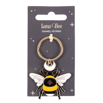 Forest Bee Metal Enamel Keyring