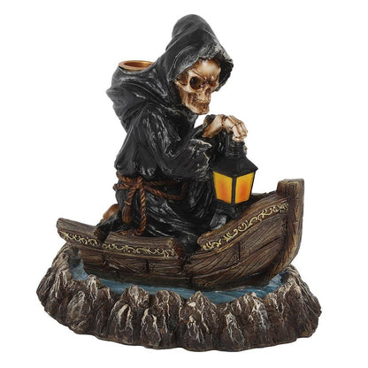 Grim Reaper Boat Backflow Incense Burner