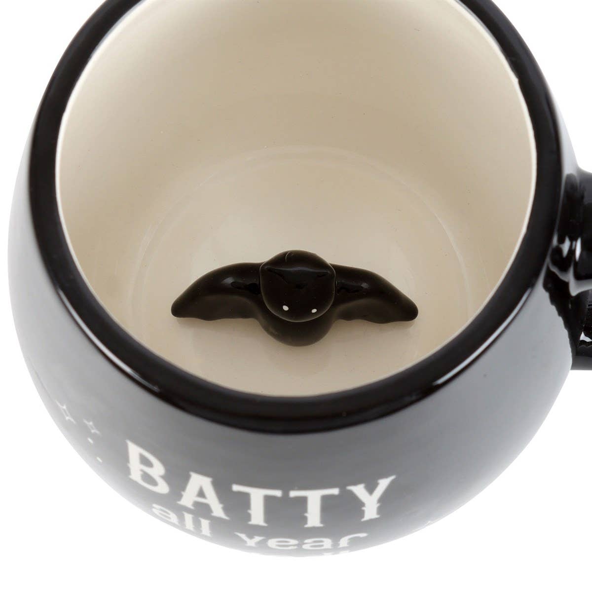 Batty All Year Round Rounded Ceramic Peekaboo Mug